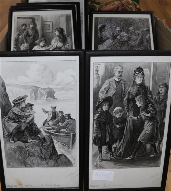 Seven original childrens book illustrations by A.S. Boyd, 32 x 18cm